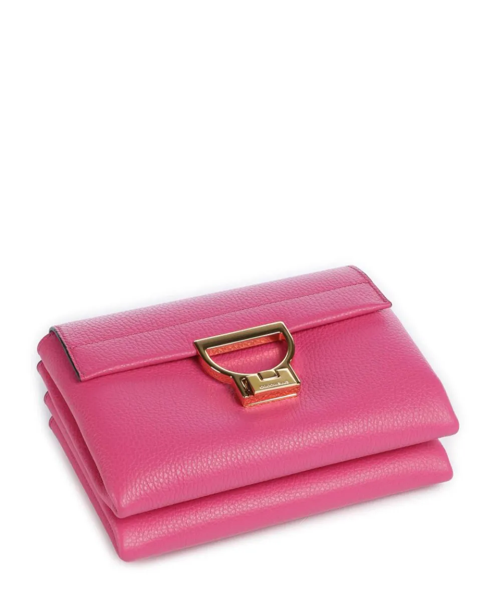 Arlettis Umhängetasche genarbtes Leder fuchsia