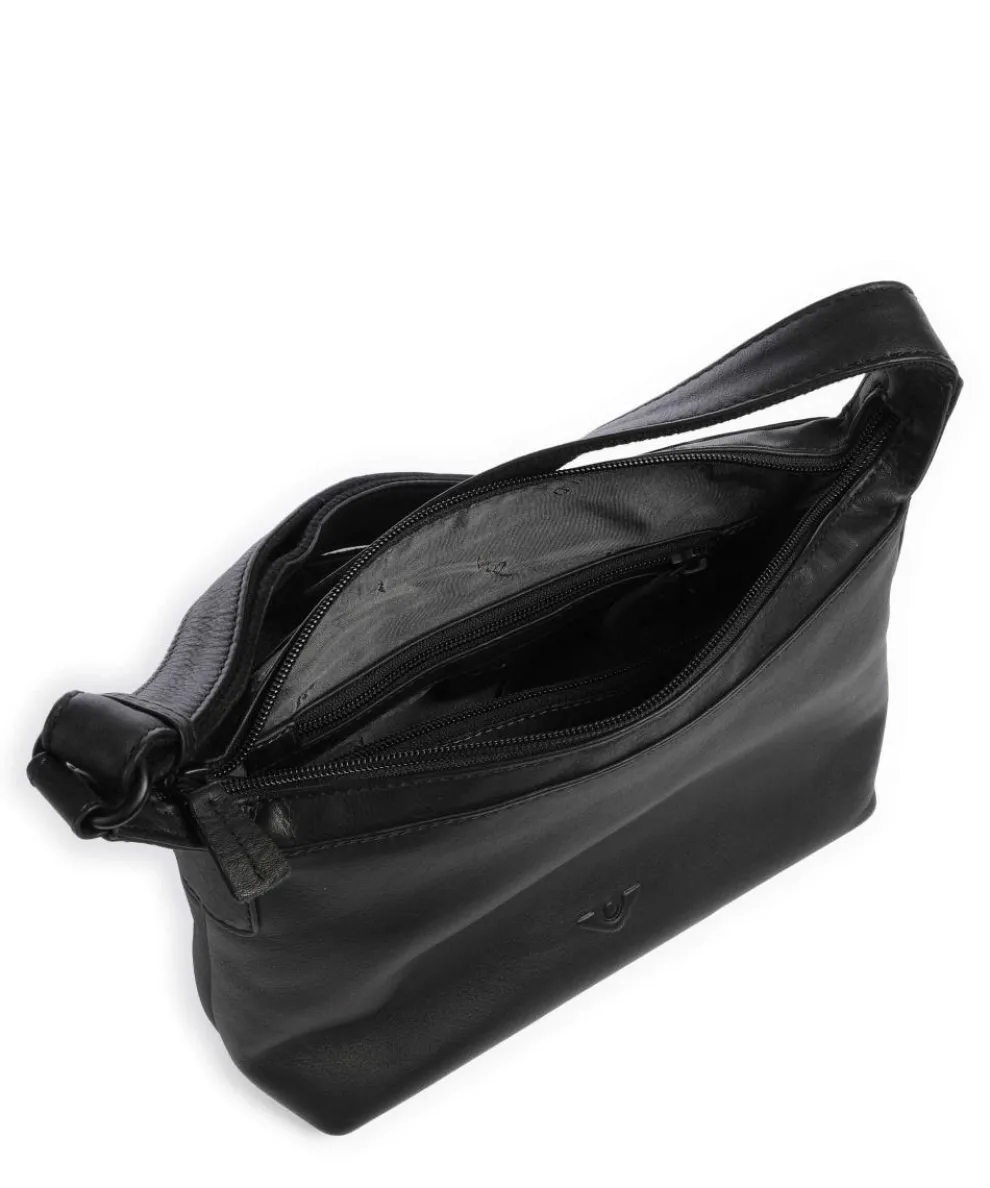 4Seasons Vanani Umhängetasche fein genarbtes Leder schwarz