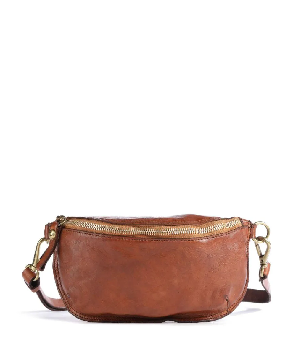 Gürteltasche genarbtes Rindsleder cognac