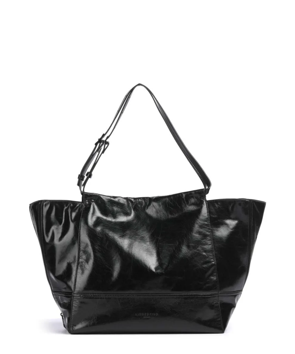 Lou 2 Paper Touch L Shopper Leder schwarz