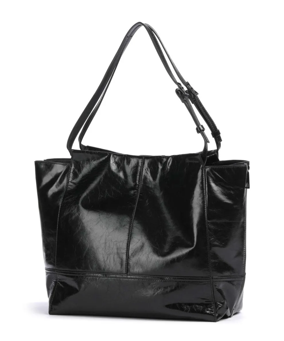 Lou 2 Paper Touch L Shopper Leder schwarz