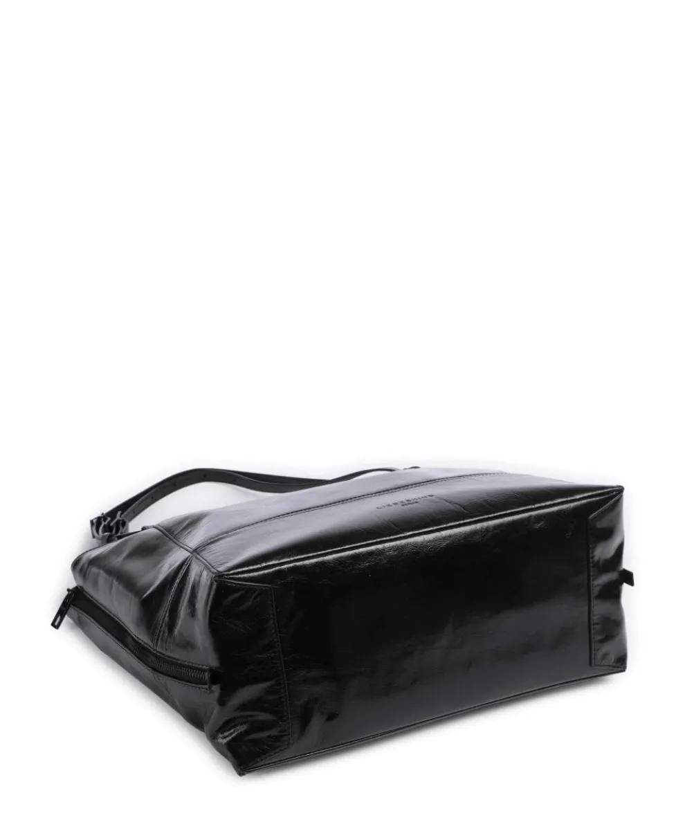 Lou 2 Paper Touch L Shopper Leder schwarz