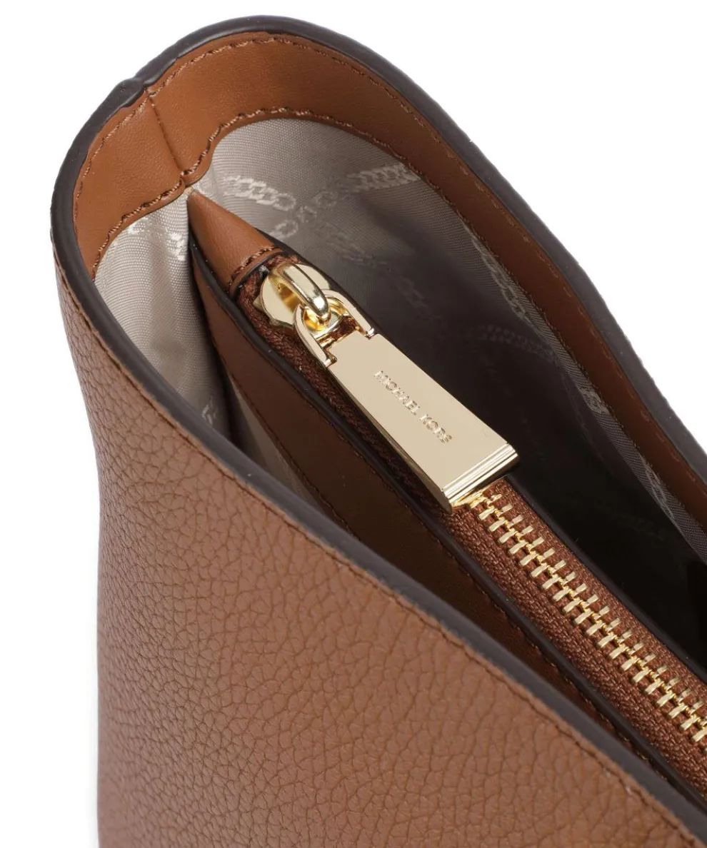 Temple Shopper genarbtes Rindsleder braun