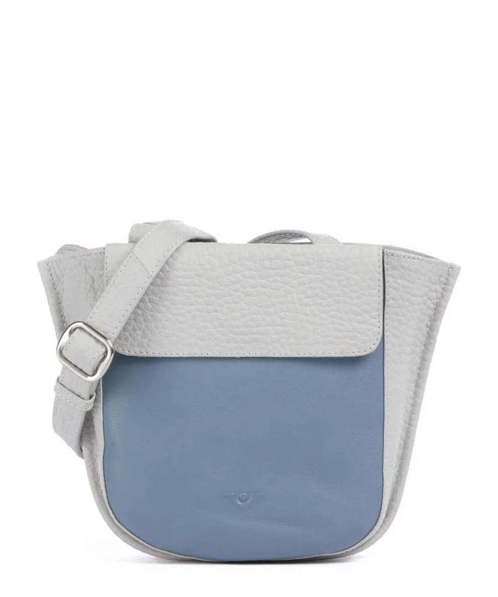 Boston Lorna Umhängetasche genarbtes Leder hellgrau