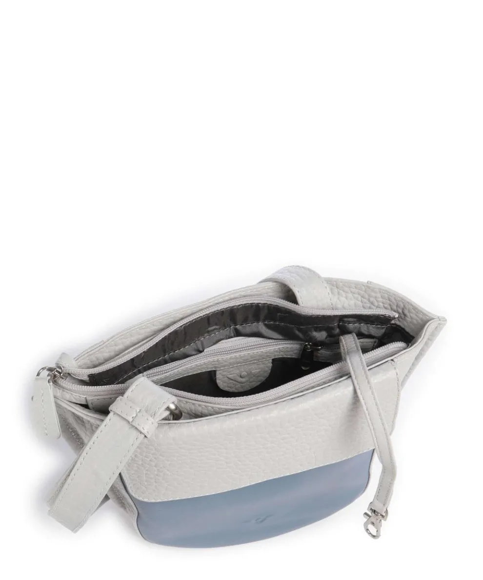 Boston Lorna Umhängetasche genarbtes Leder hellgrau