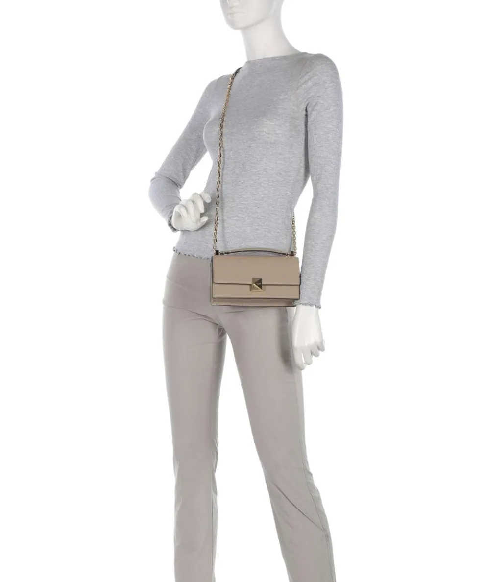 Deco Schultertasche genarbtes Rindsleder taupe