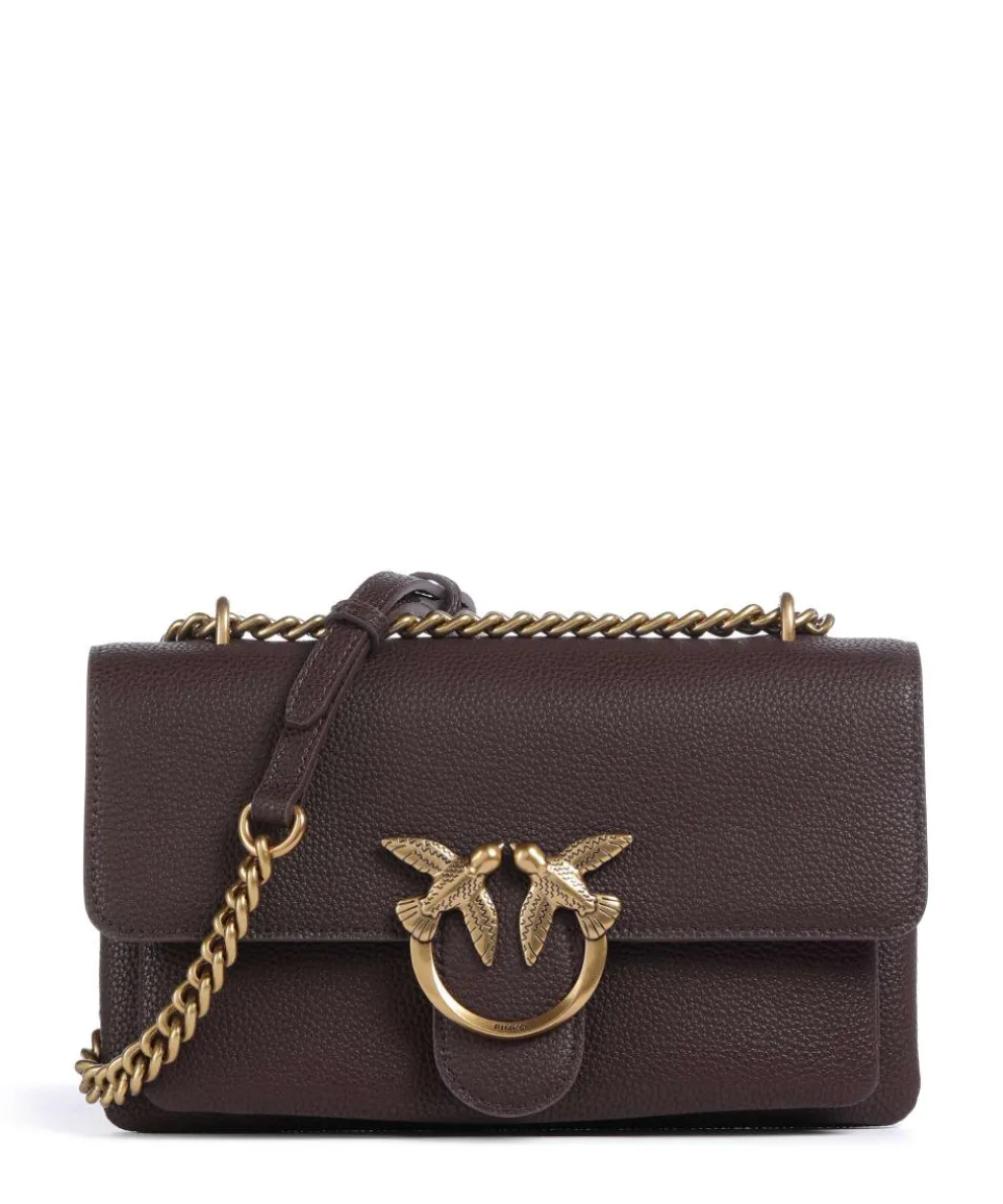 Love Soft Mini Schultertasche genarbtes Leder wein