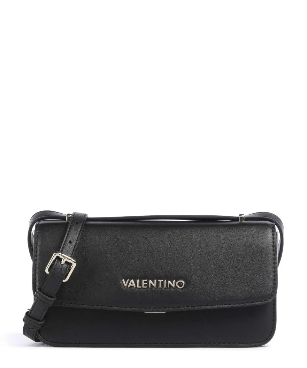 Flap Re Umhängetasche Lederimitat schwarz