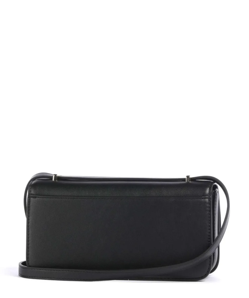 Flap Re Umhängetasche Lederimitat schwarz