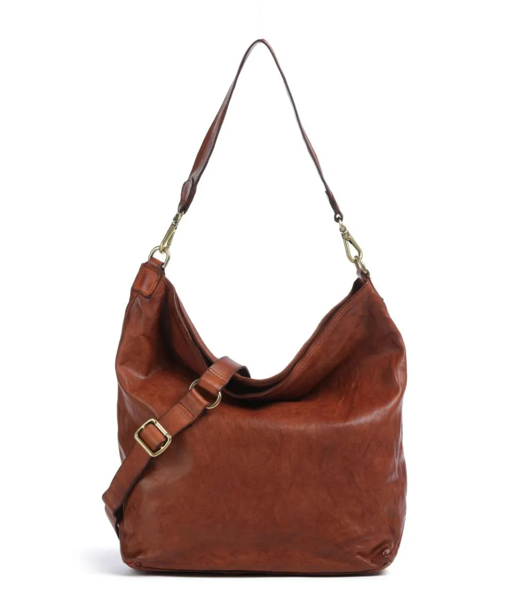 Beuteltasche fein genarbtes Rindsleder cognac
