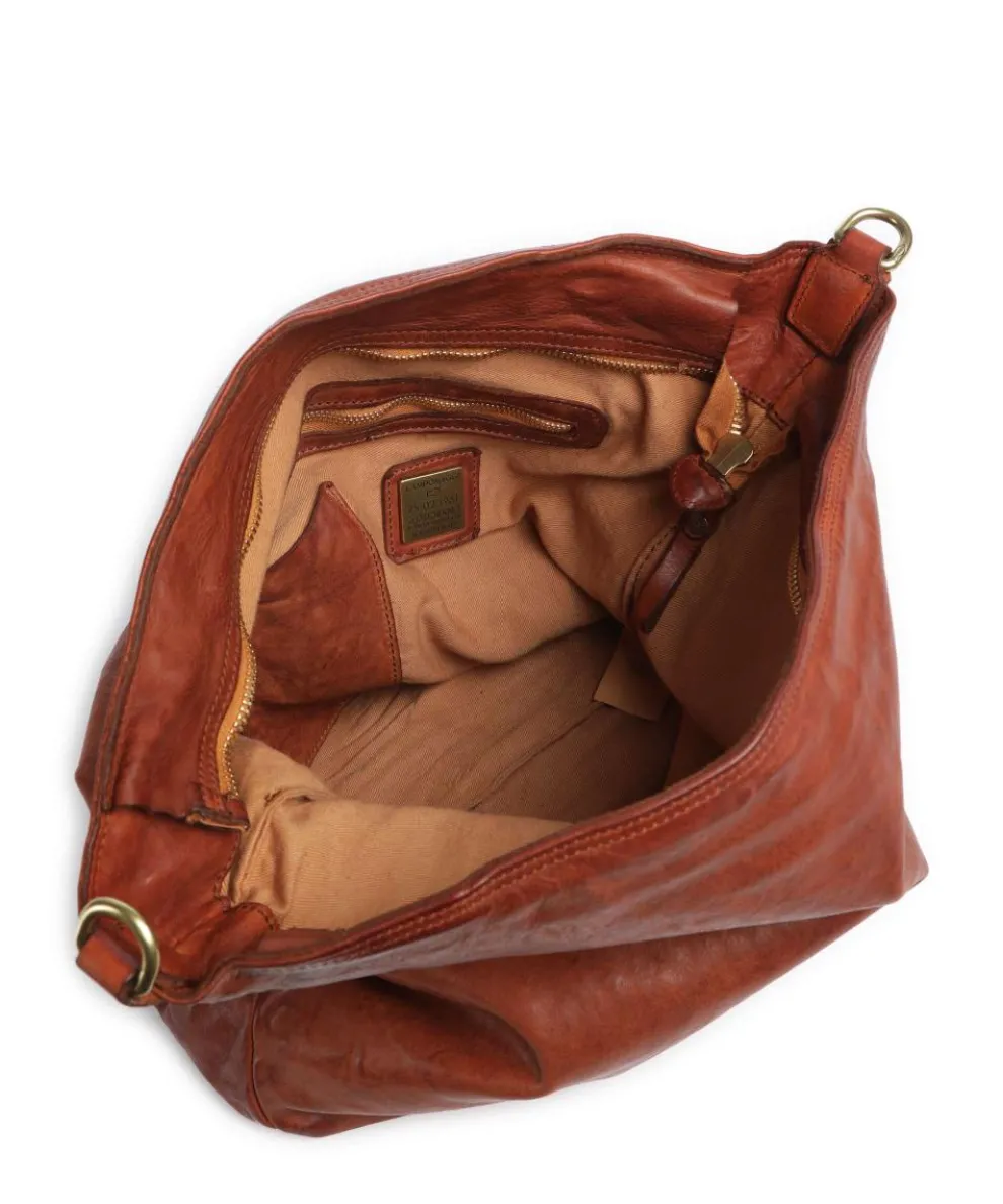 Beuteltasche fein genarbtes Rindsleder cognac