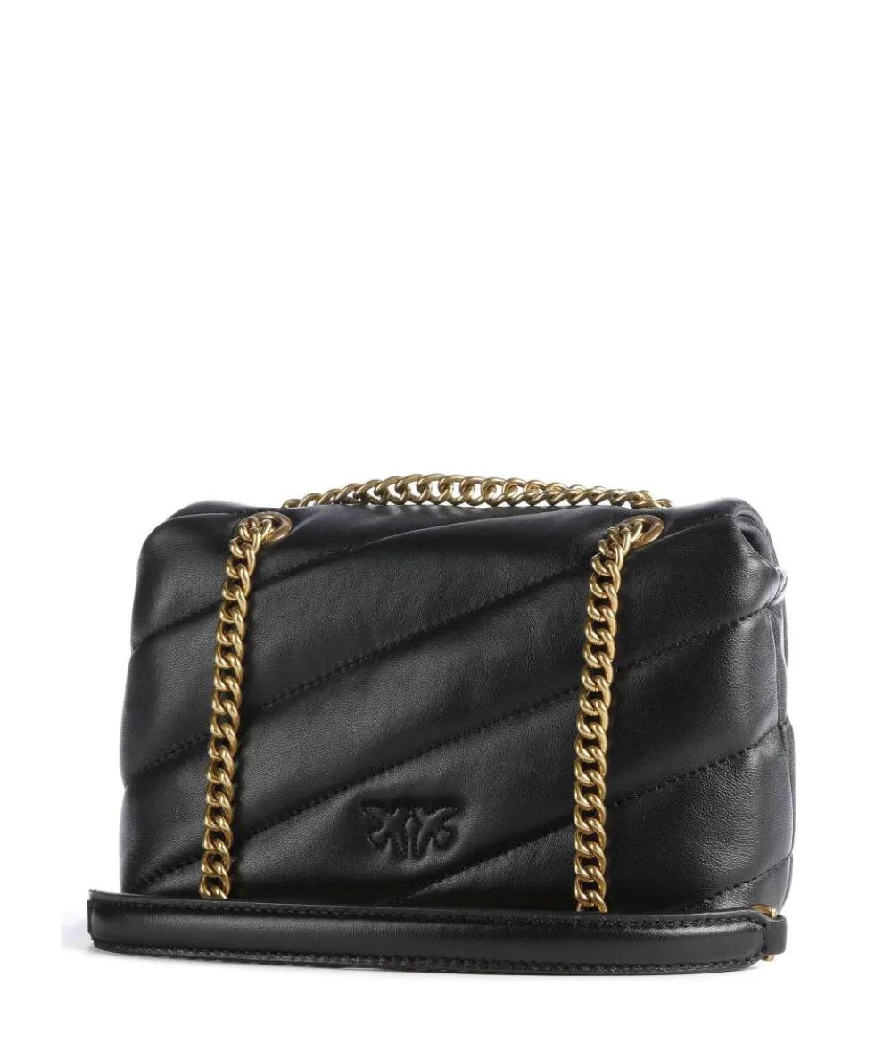 Love Puff Baby Schultertasche Schafsleder schwarz