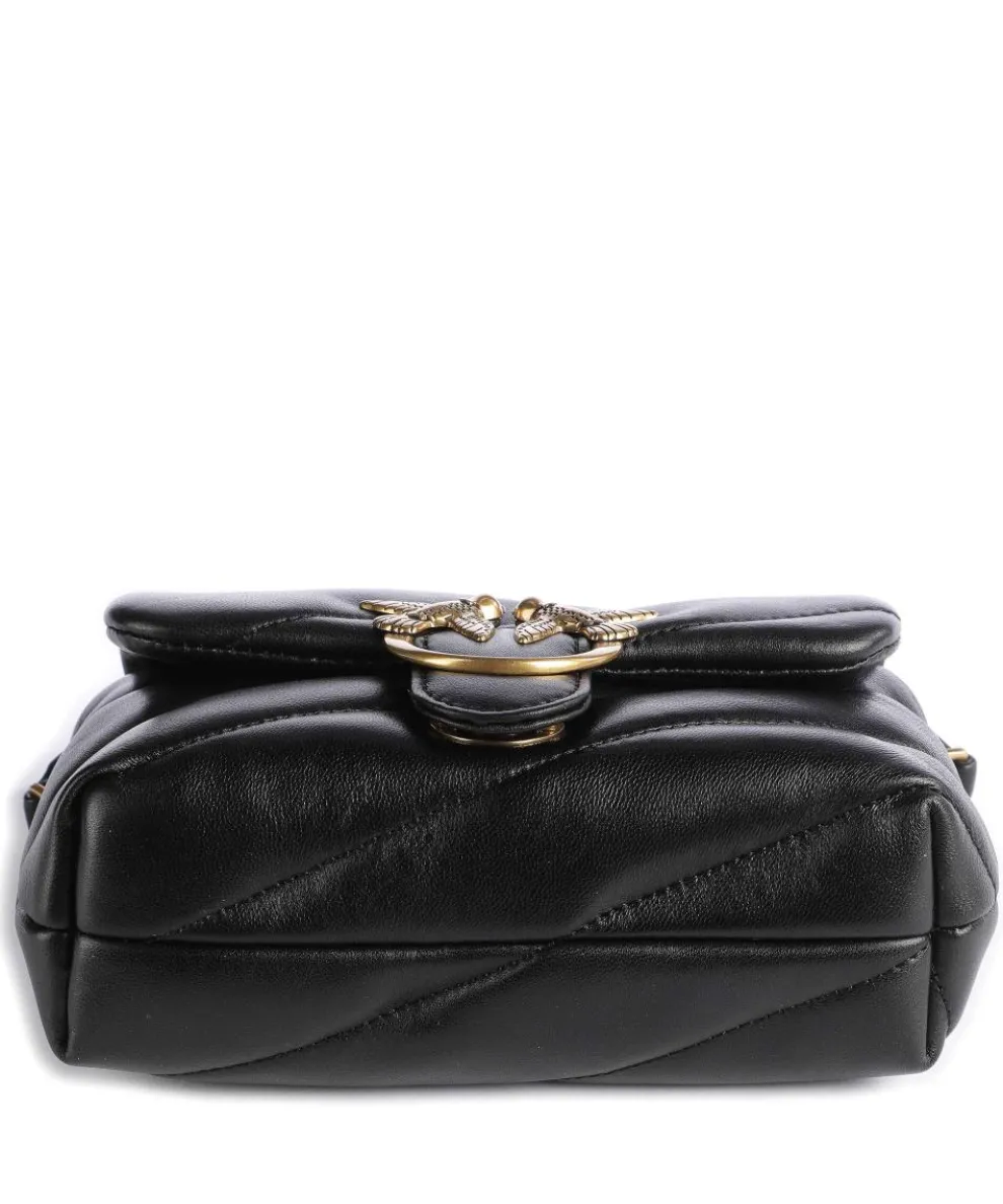 Love Puff Baby Schultertasche Schafsleder schwarz