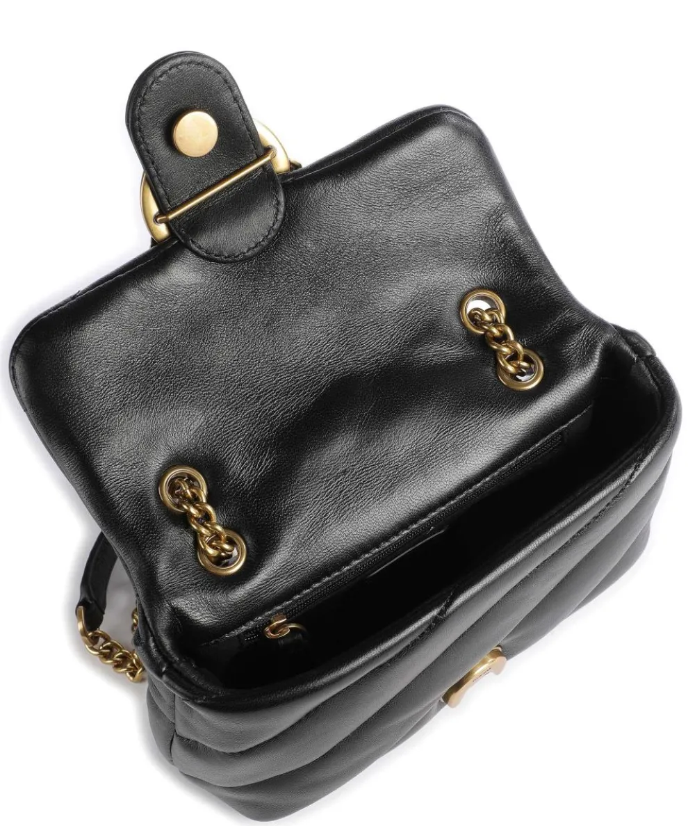 Love Puff Baby Schultertasche Schafsleder schwarz