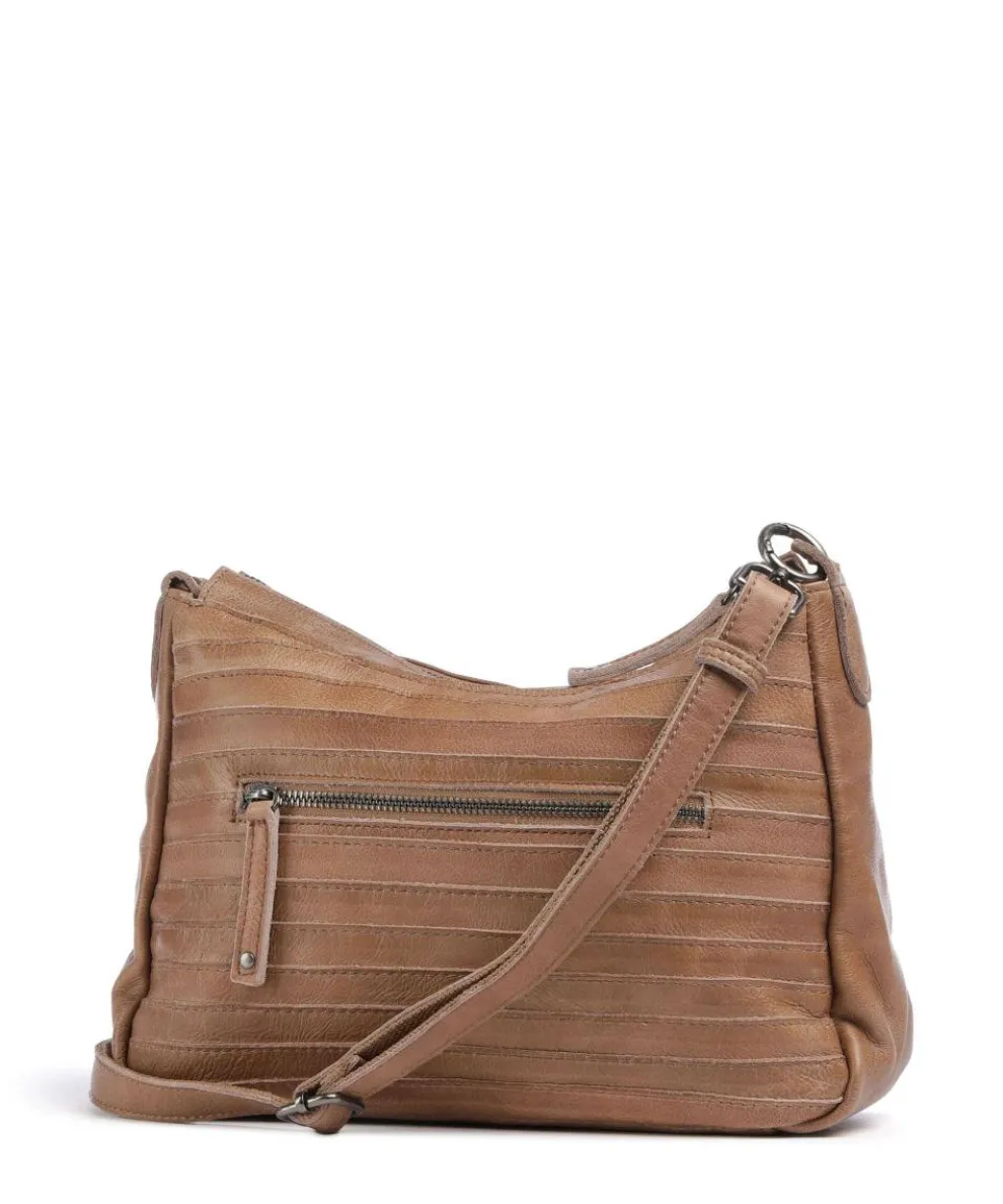 Bestseller Umhängetasche genarbtes Leder karamellbraun