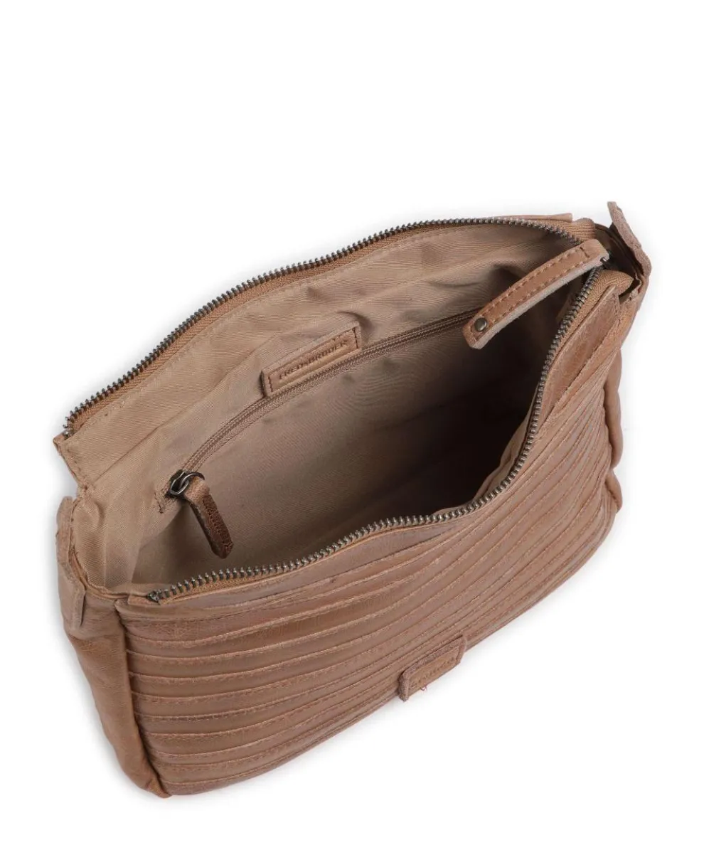 Bestseller Umhängetasche genarbtes Leder karamellbraun