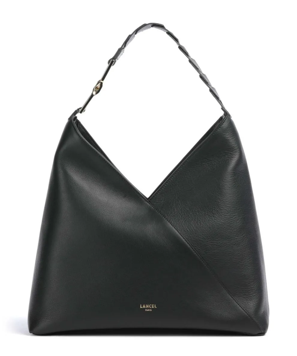 Pagode L Beuteltasche genarbtes Rindsleder schwarz