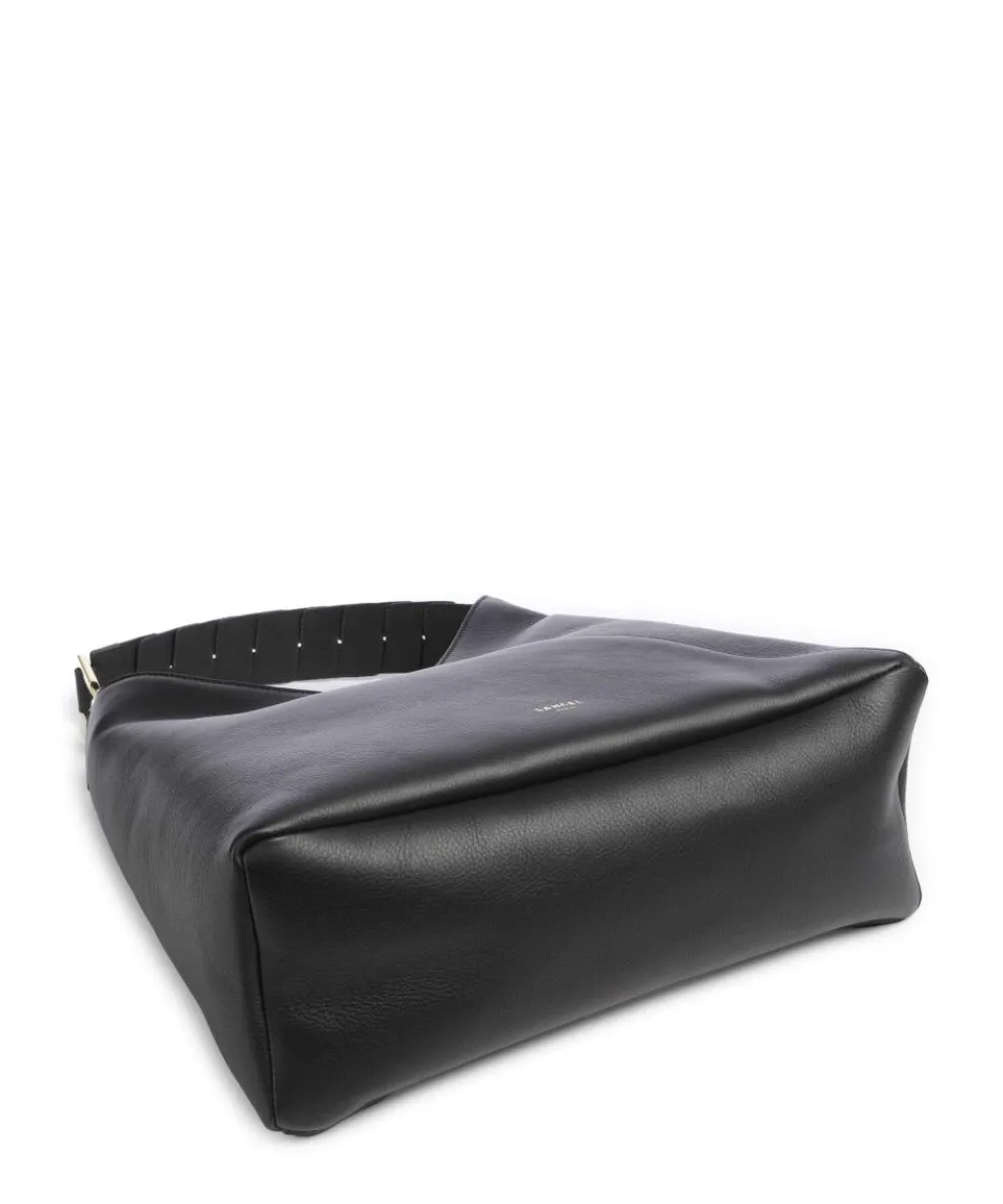 Pagode L Beuteltasche genarbtes Rindsleder schwarz