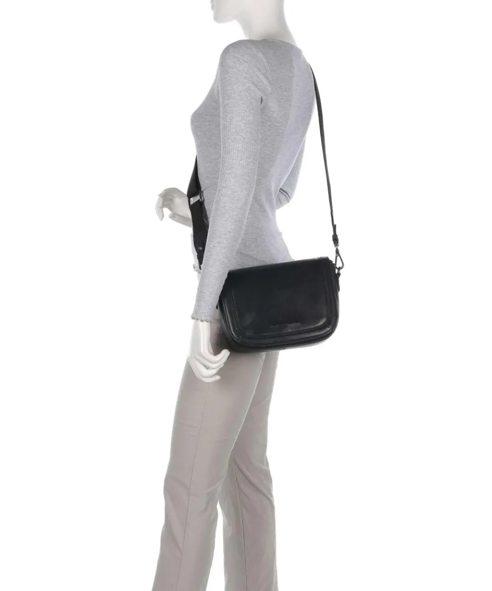 Novum Lizzola Schultertasche Leder schwarz