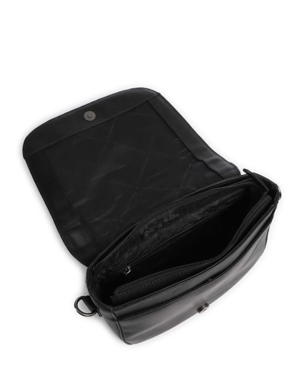 Novum Lizzola Schultertasche Leder schwarz