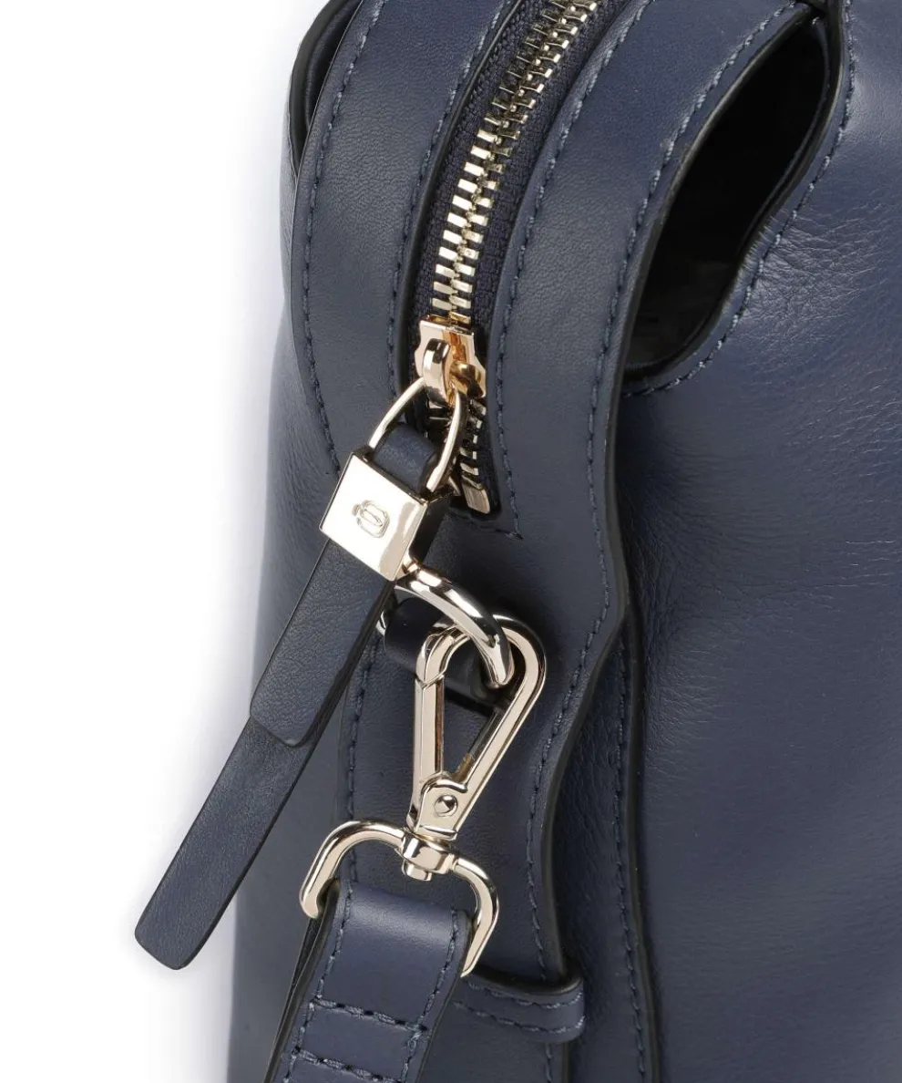 Circle Aktentasche 14″ genarbtes Leder dunkelblau