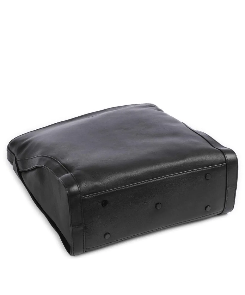 4Seasons Monika Beuteltasche fein genarbtes Leder schwarz