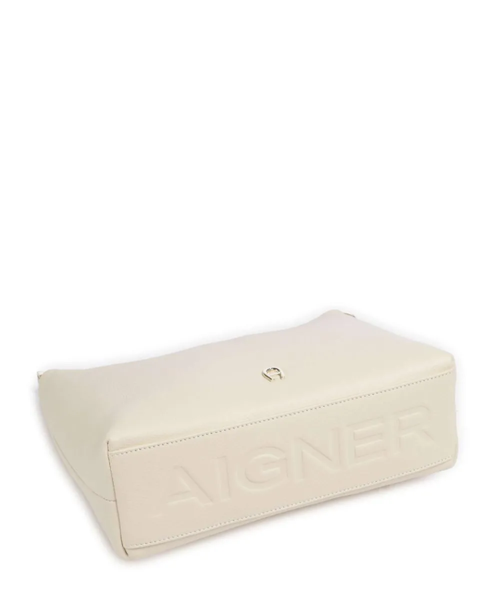 Zita S Umhängetasche genarbtes Rindsleder creme