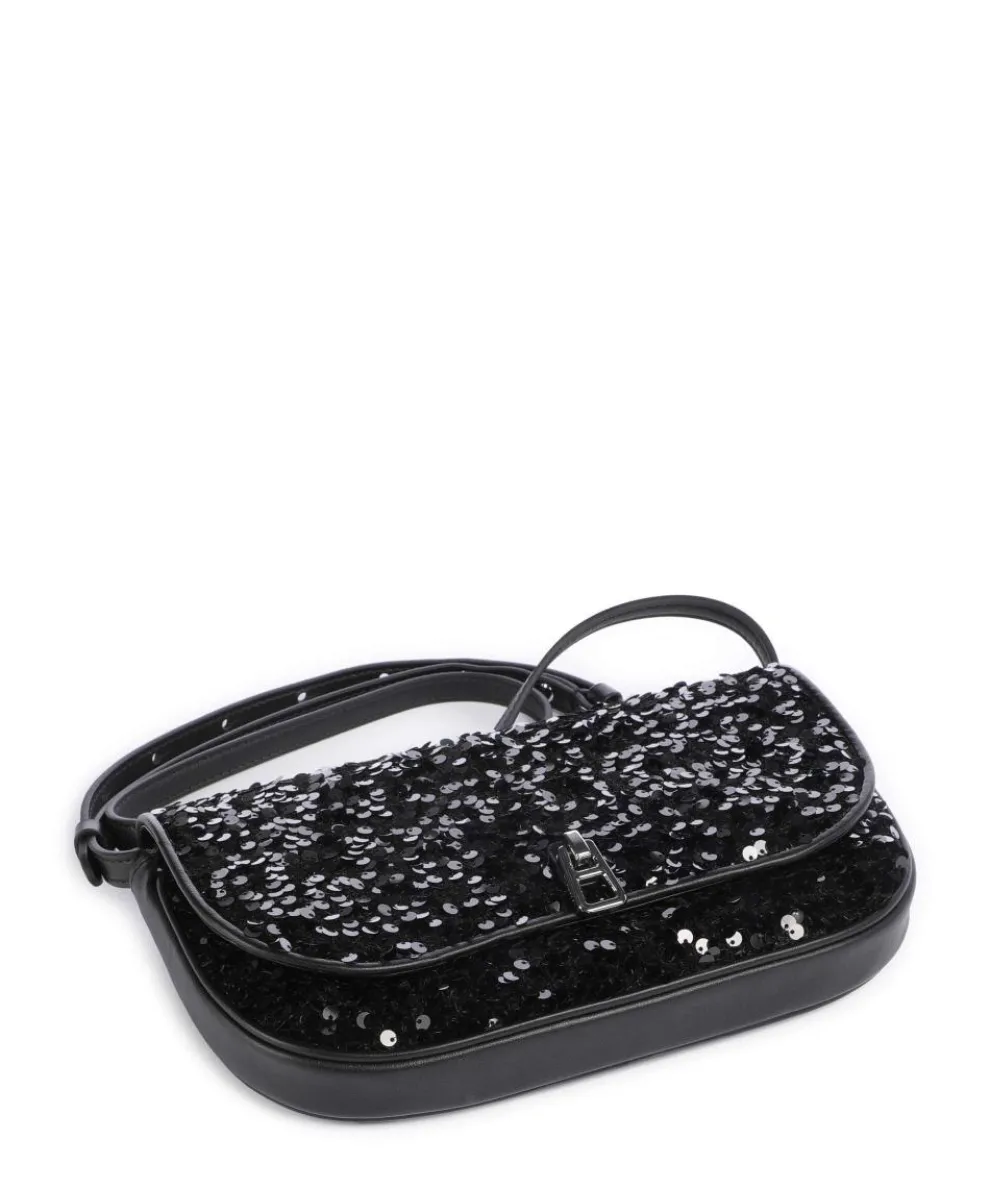 Magie Umhängetasche Leder schwarz