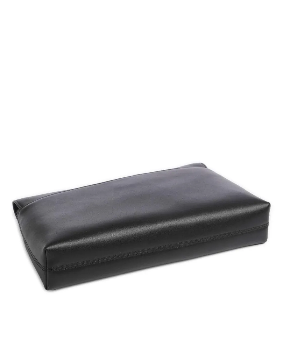Giada Clutch fein genarbtes Leder schwarz