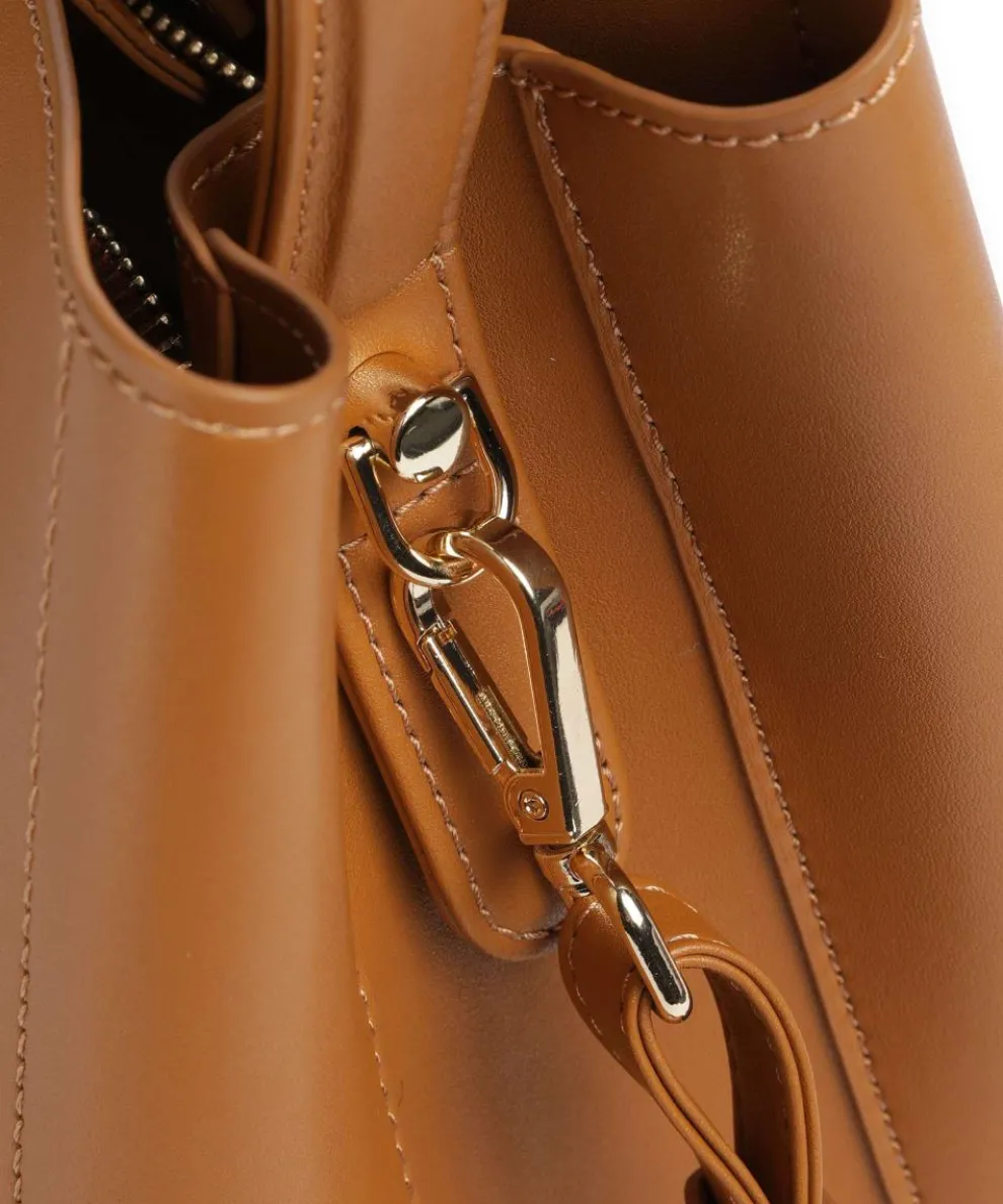 Laurie Handtasche fein genarbtes Leder hellbraun