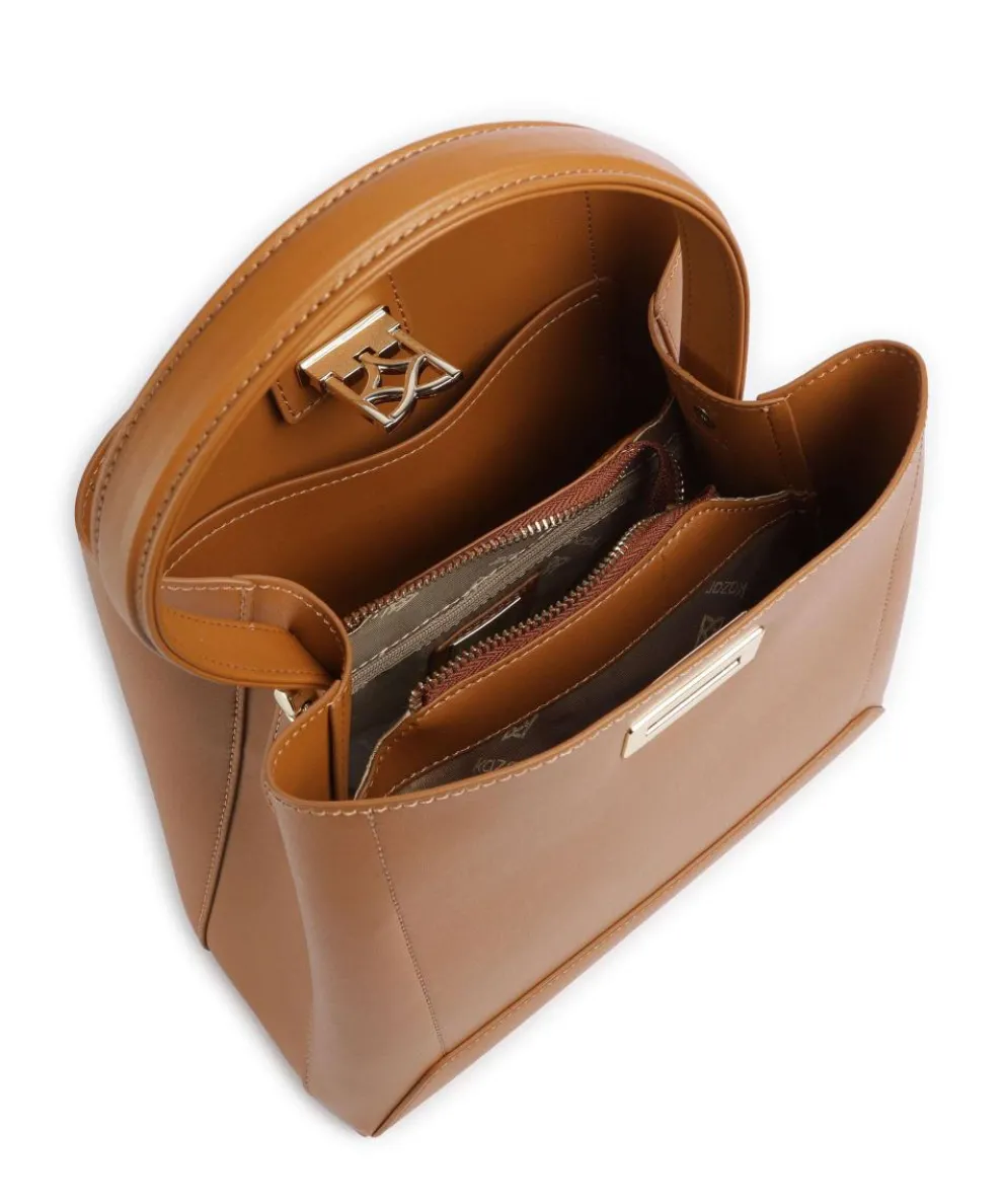 Laurie Handtasche fein genarbtes Leder hellbraun