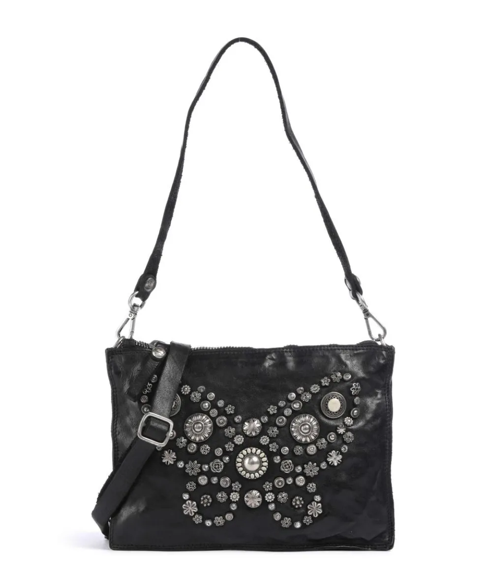 Umhängetasche Rindsleder schwarz