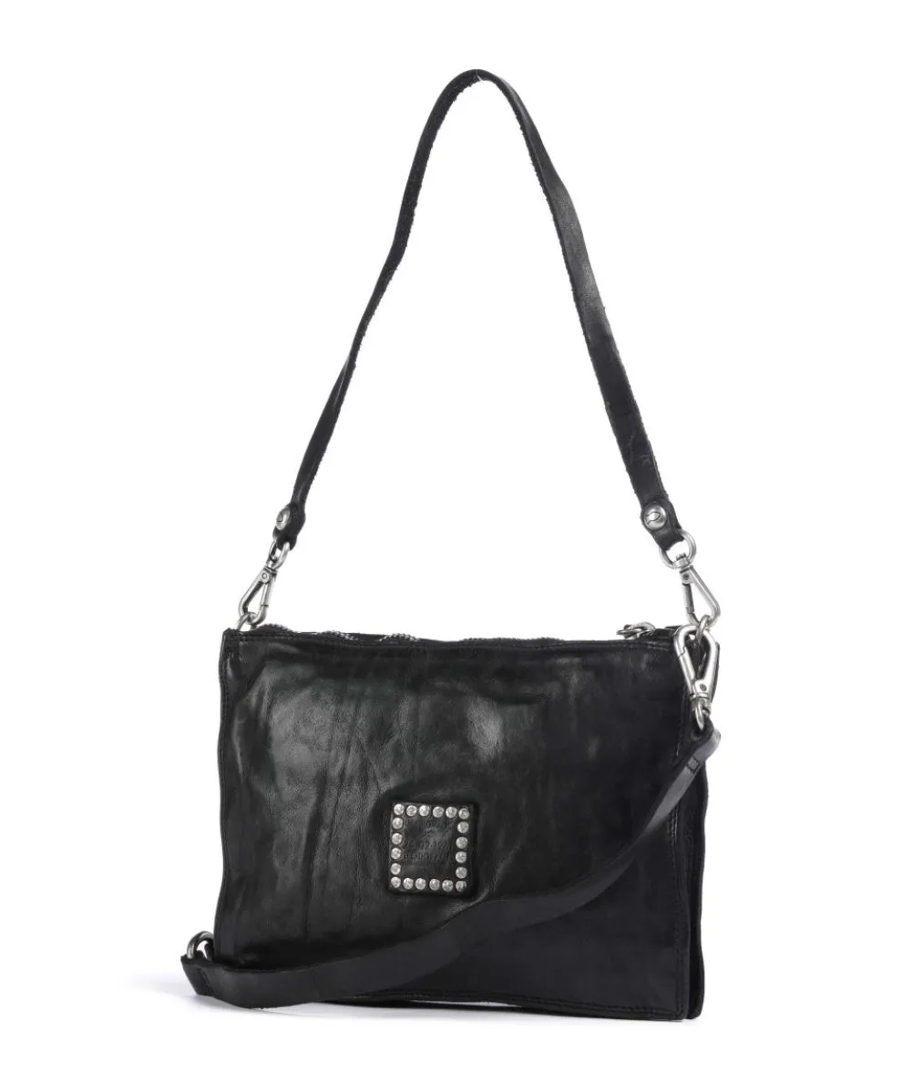 Umhängetasche Rindsleder schwarz