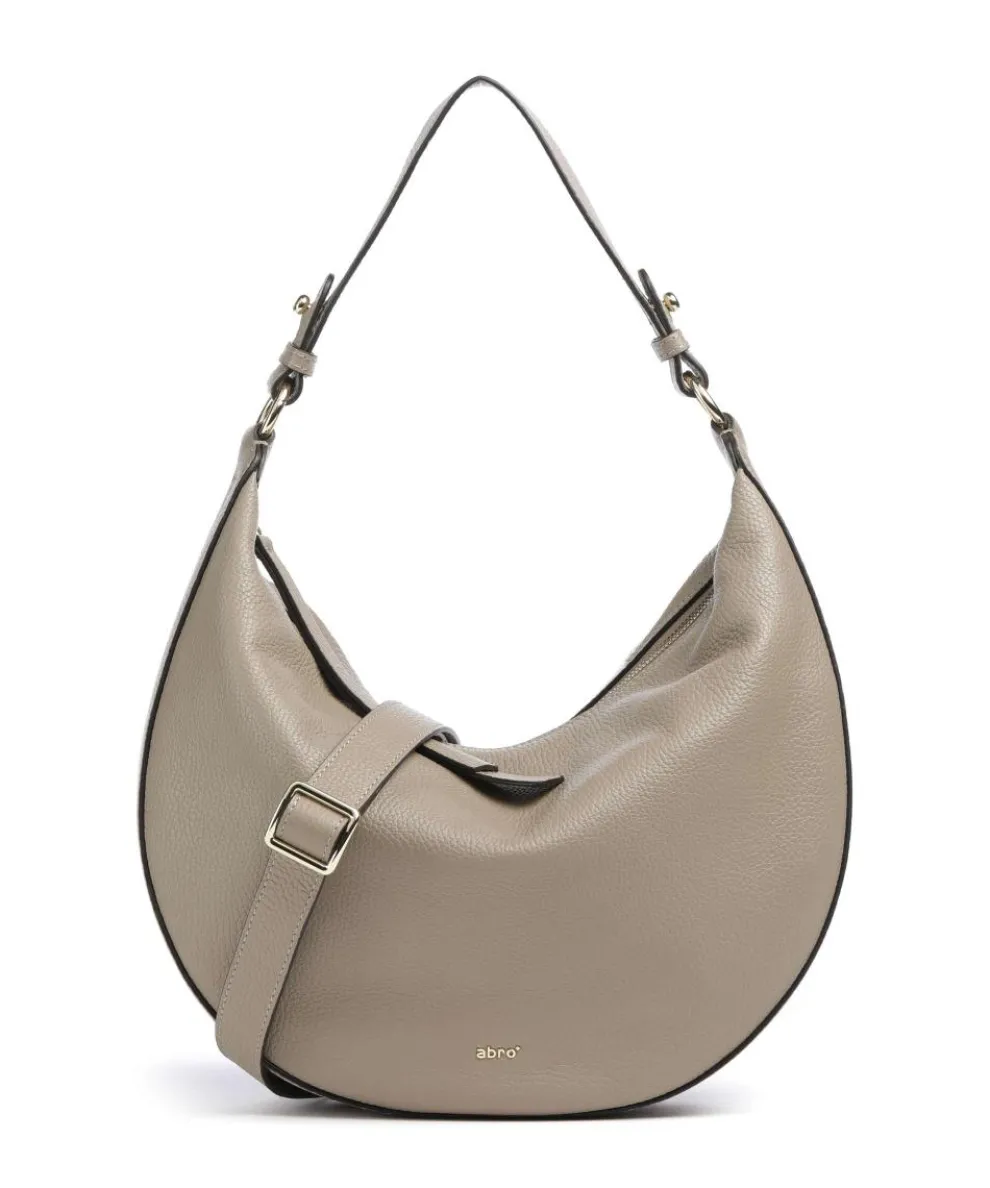 Adria Lulu Small Beuteltasche genarbtes Leder beige