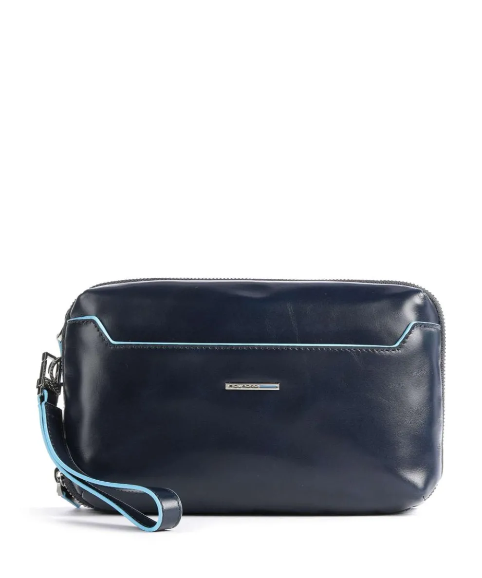 Blue Square Handgelenktasche Rindsleder dunkelblau