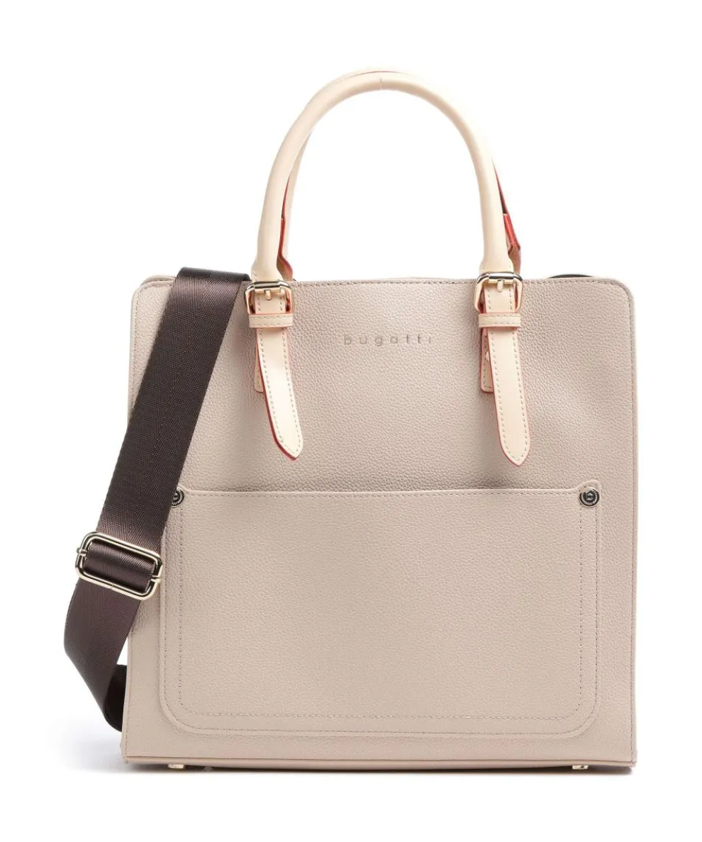Ella Handtasche Lederimitat beige