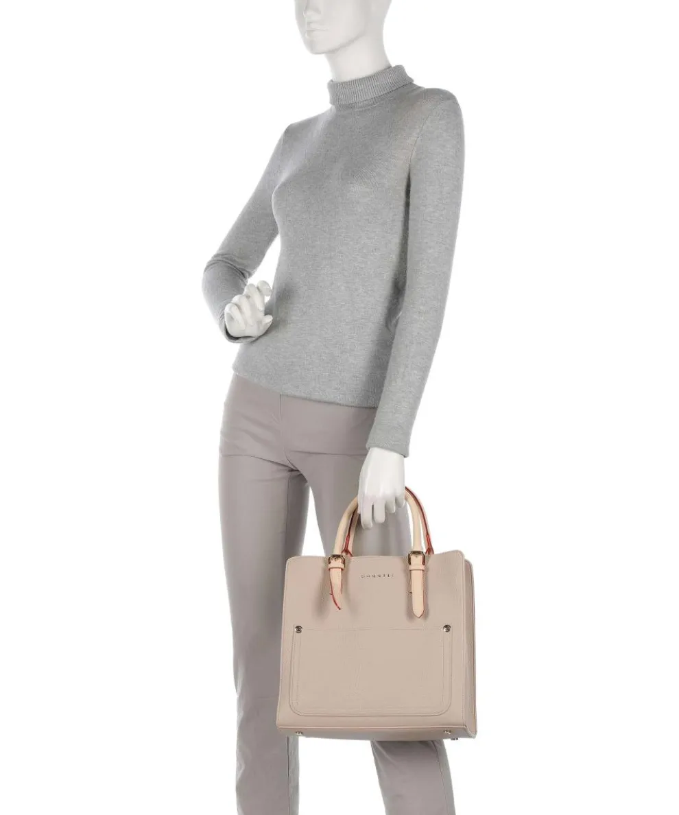 Ella Handtasche Lederimitat beige