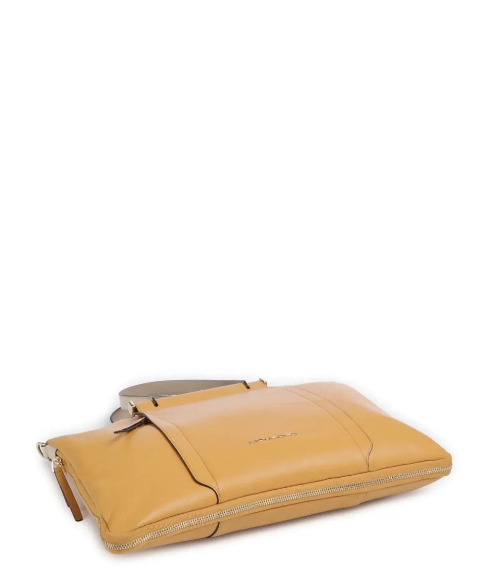 Circle Aktentasche 14″ fein genarbtes Rindsleder ocker