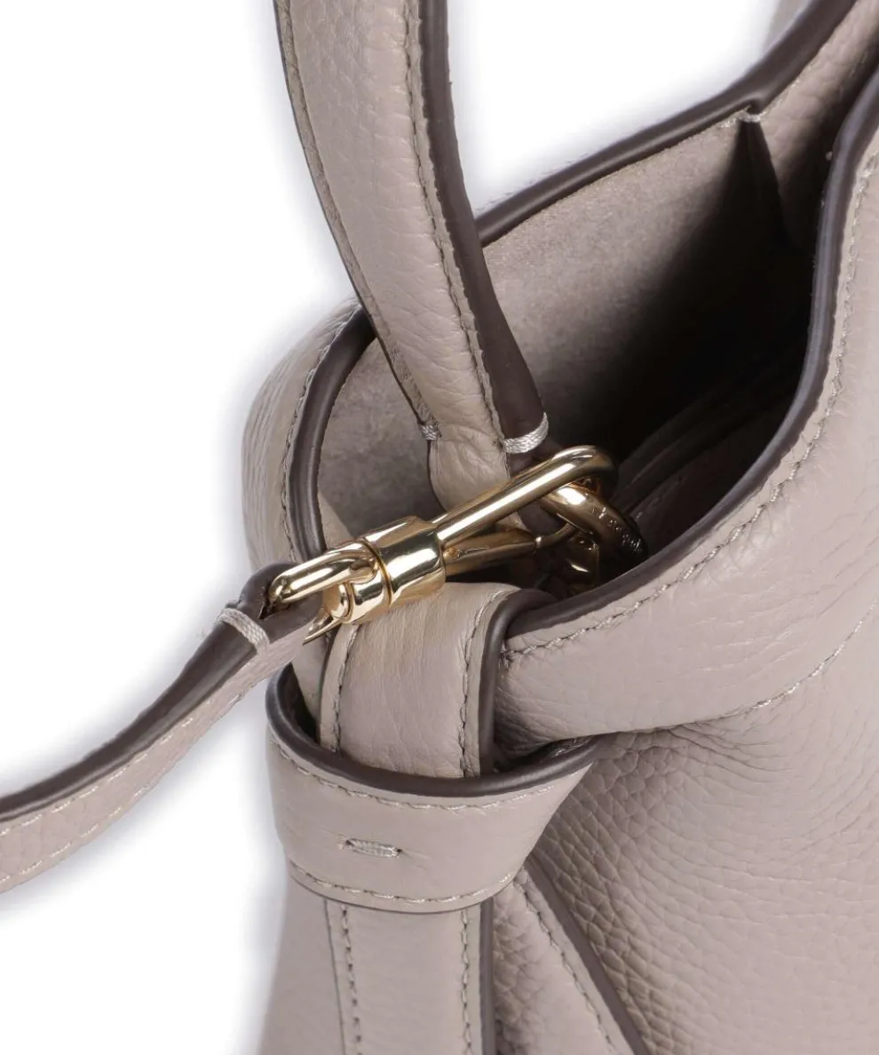 Knott Umhängetasche genarbtes Leder taupe