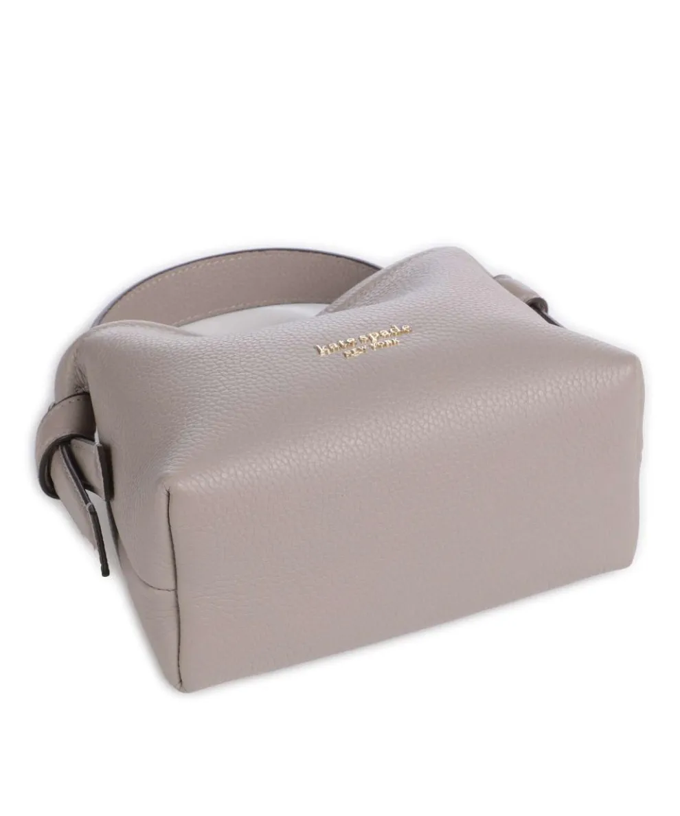 Knott Umhängetasche genarbtes Leder taupe