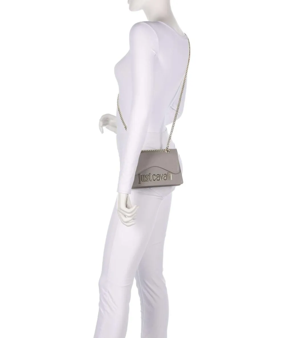 Schultertasche Lederimitat grau