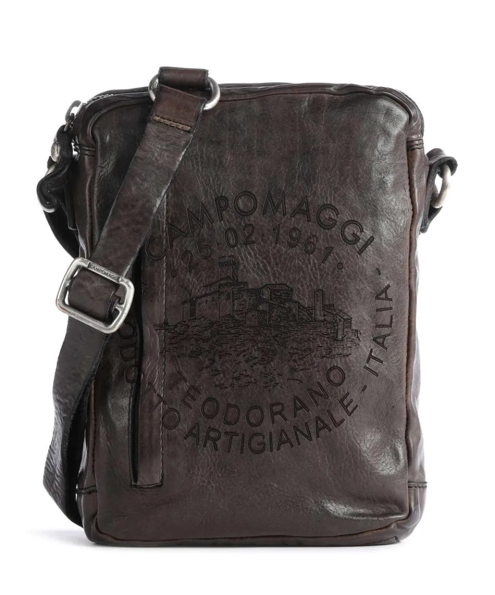 Umhängetasche fein genarbtes Rindsleder dunkelbraun