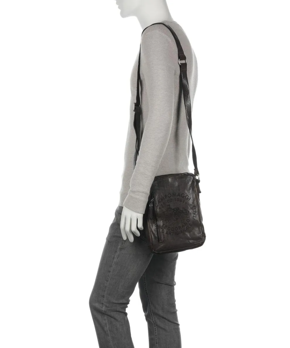 Umhängetasche fein genarbtes Rindsleder dunkelbraun