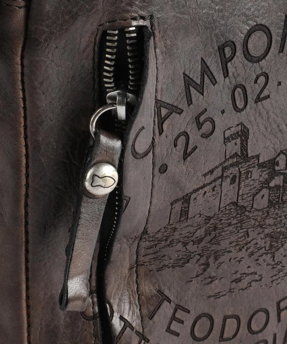 Umhängetasche fein genarbtes Rindsleder dunkelbraun