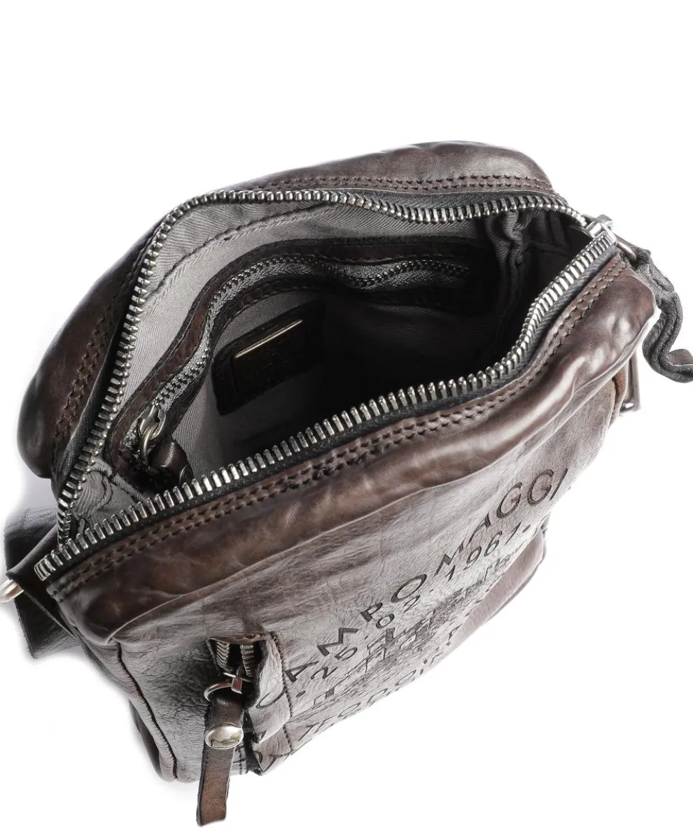 Umhängetasche fein genarbtes Rindsleder dunkelbraun