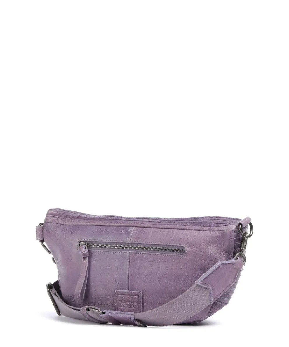 Check My Bag mini Umhängetasche genarbtes Leder lavendel