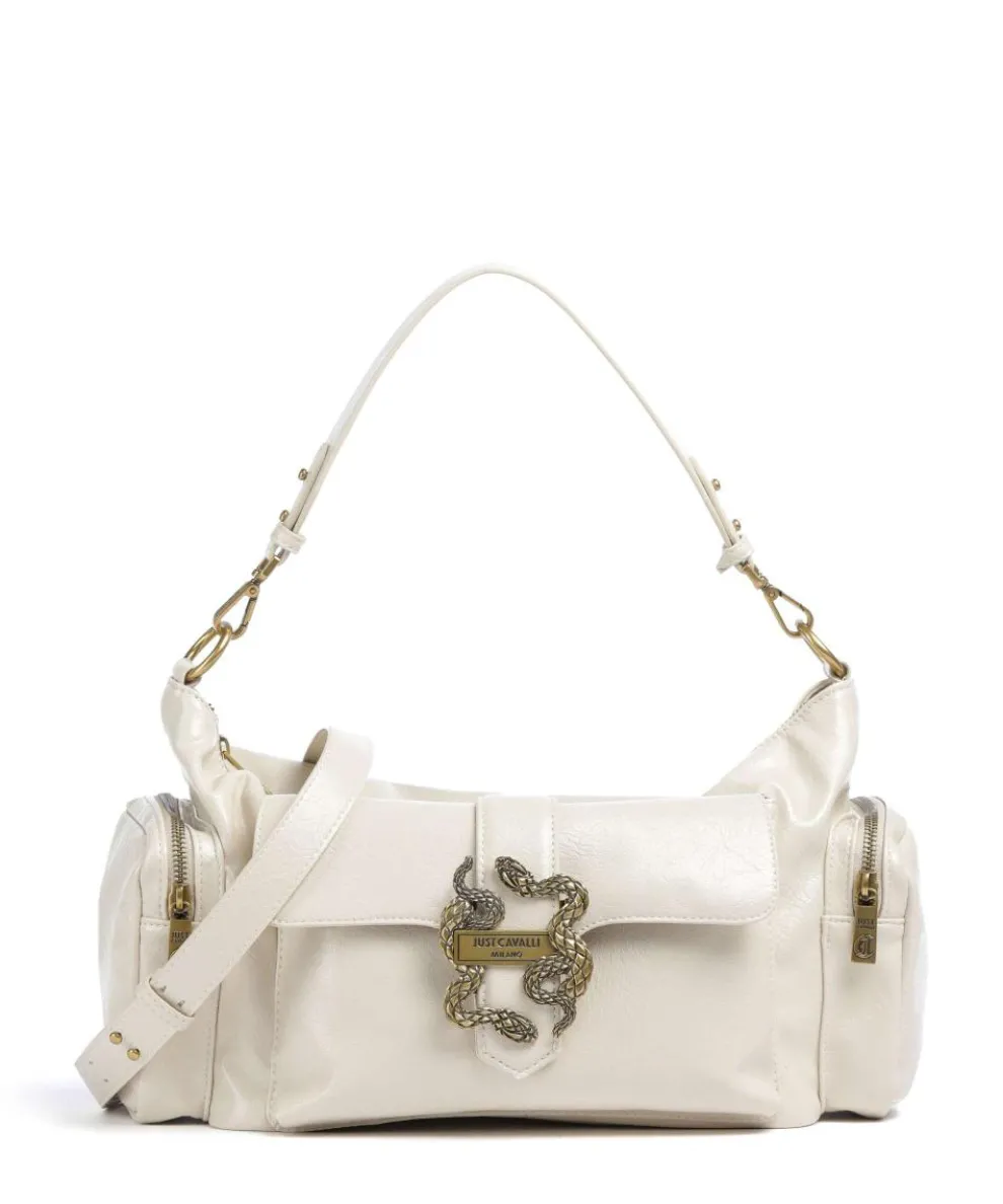 Iconic Snakes Pockets Schultertasche Lederimitat creme