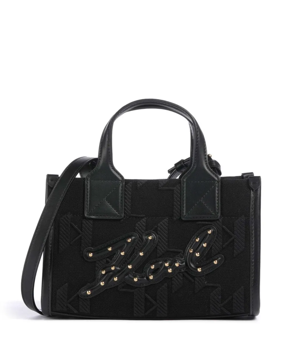 K/Skuare Small Umhängetasche Baumwolle, Lederimitat schwarz