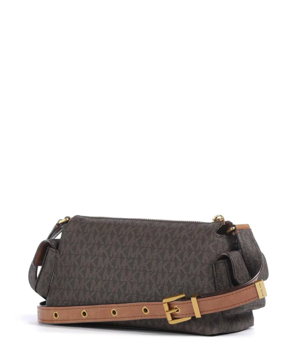 Dakota Small Umhängetasche Lederimitat dunkelbraun