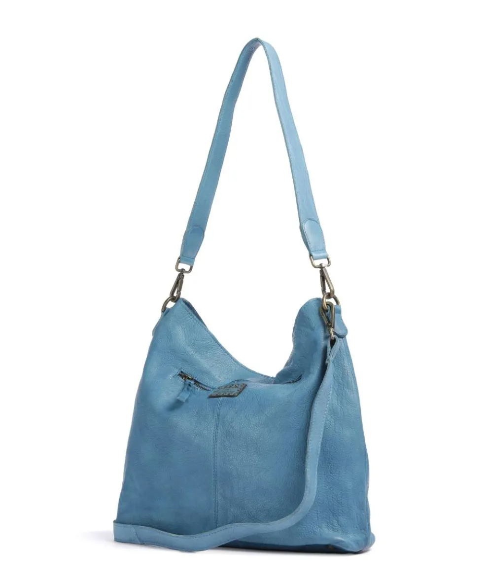 Paoliweg 2 Schultertasche genarbtes Rindsleder blau